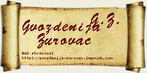 Gvozdenija Zurovac vizit kartica